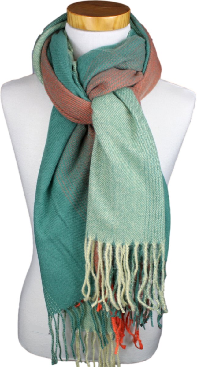 Dames Poncho Sjaal Omslagdoek - Imitatie Kasjmier, Royale Maat, Warm & Elegant Voor Winter