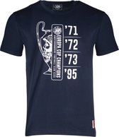 Ajax-t-shirt navy Europa Cup senior