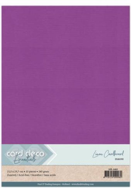 Linen Cardstock A4 Mauve