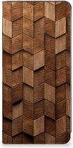 Book Wallet Case geschikt voor Google Pixel 7A Wooden Cubes