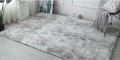 pluizige tapijten, zijdezachte bonttapijten, moderne pluche pluizige tapijten voor binnen, antislip speelmat voor slaapkamer, woonkamer, vloertapijt, mat (lichtgrijs, 120 x 160 cm)