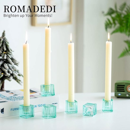 Pack Bougeoir Votif Votivo – Laiton + Insert Verre + 2 Bougies Rouge/vert – Noël