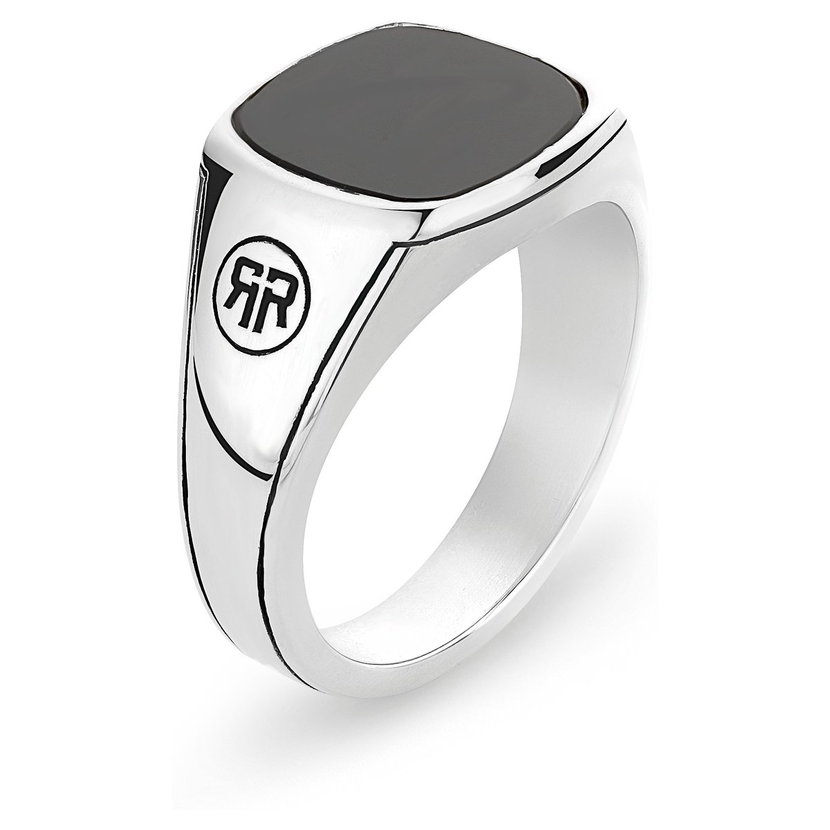 Rebel & Rose heren herenring 925 zilver Onyx 63 Zwart 32023350
