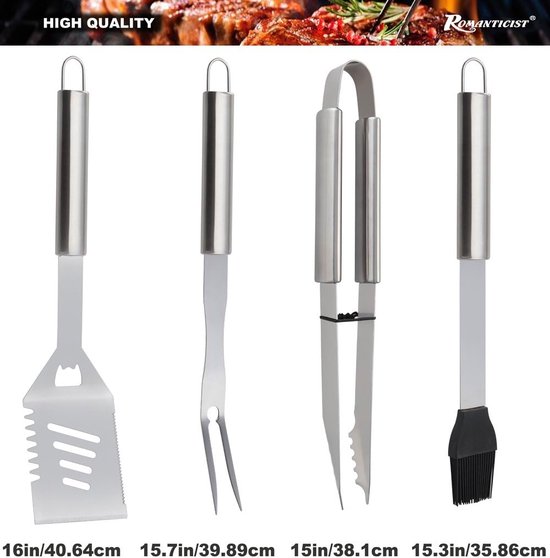 BBQ Food Flipper 35 Cm En Acier Inoxydable - Crochet De Viande Pour Grillades Faciles Et Précises (Style 2)