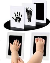 Baby Voetafdruk en Baby Handafdruk Inkt - Babyverzorging Niet-giftige babyhandafdruk Footprint Imprint Kit - babysouvenirs Pasgeboren Footprint - Baby handafdruk - Baby voetafdruk - Kraamcadeau -Babyshower Cadeau – Inktafdruk