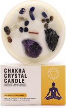 Chakra Kristallen Kaarsen - Solar Plexus Chakra - AWGifts - Spiritueel - Kaars - Cadeau