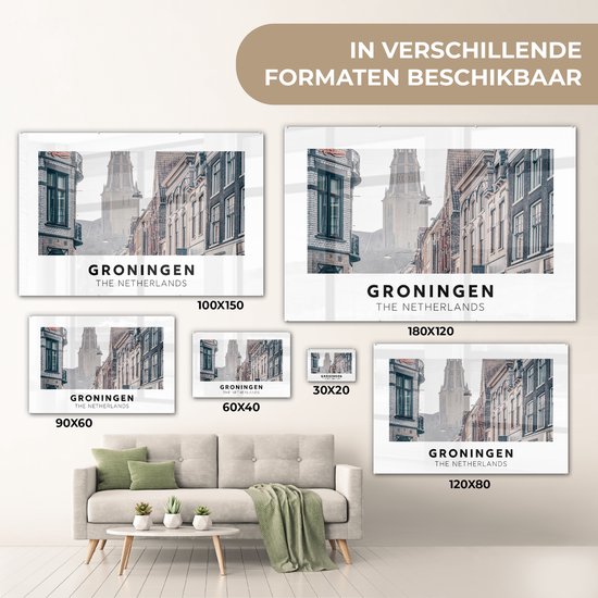 Peinture sur Verre - Nederland - Pays-Bas - Tour - 150x100 cm - Peintures sur Verre Acrylique - Photo sur Glas