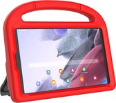Housse de protection pour tablette adaptée à Samsung Galaxy Tab A7 lite - 8,7 pouces - SMT220/225 (2021) - Housse pour enfants - Housse pour Enfants - Poignée et support - Housse adaptée aux enfants | Rouge