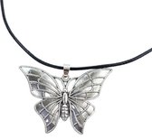 Ketting -zilverkleur -vlinder- Verstelbaar- zilverkleur- Charme Bijoux