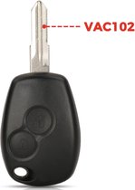 Étui pour clé de voiture Renault 2 boutons - Taille de clé VAC102 - Étui de remplacement adapté pour clé de voiture Renault Kangoo / Clio / Master / Twingo / Logan / Sandero
