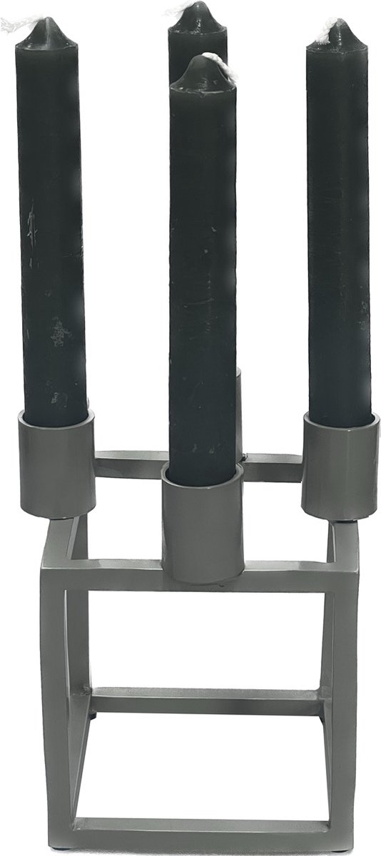 Kandelaar Taltal | Medium | ivoor | L10 x B10 x H13 cm