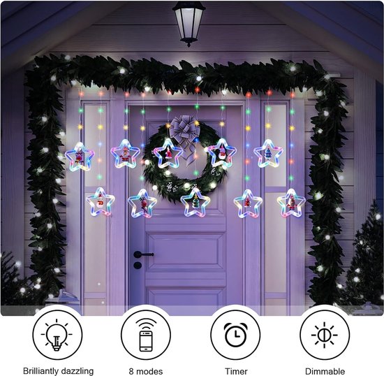 Lichtkrans met 20 leds, hartvorm, warmwit, raamverlichting, het hele