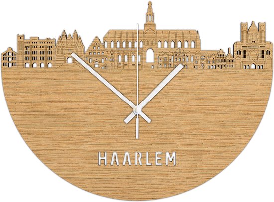 Skyline Klok Haarlem Eiken Hout Wanddecoratie Voor Aan De Muur City Shapes