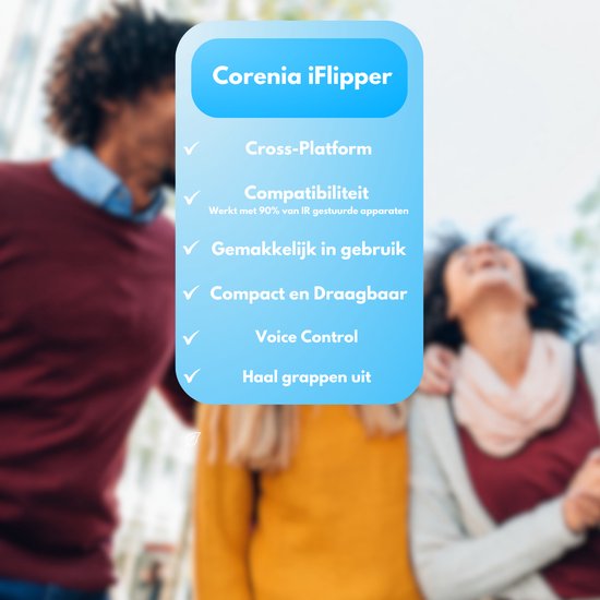 iFlipper van Corenia - Alternatief voor Flipper Zero device - Android - Universele afstandbediening - Smartphone - Inclusief Hoesje - USB-C - IR Blaster - Sinterklaas Cadeau - Corenia