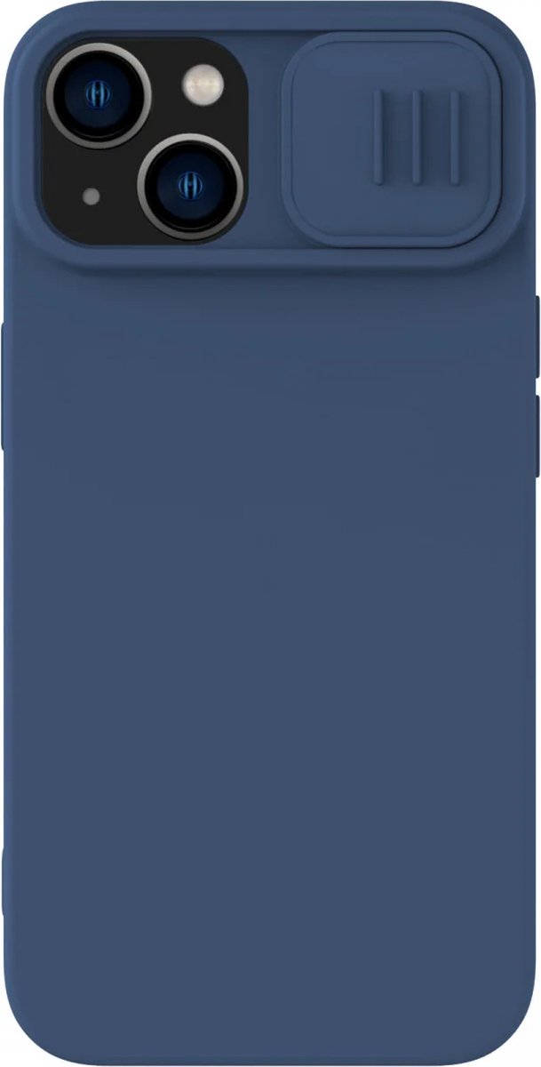 Geschikt voor Nillkin Apple iPhone 15 CamShield Hoesje Siliconen Camera Slider - Blauw
