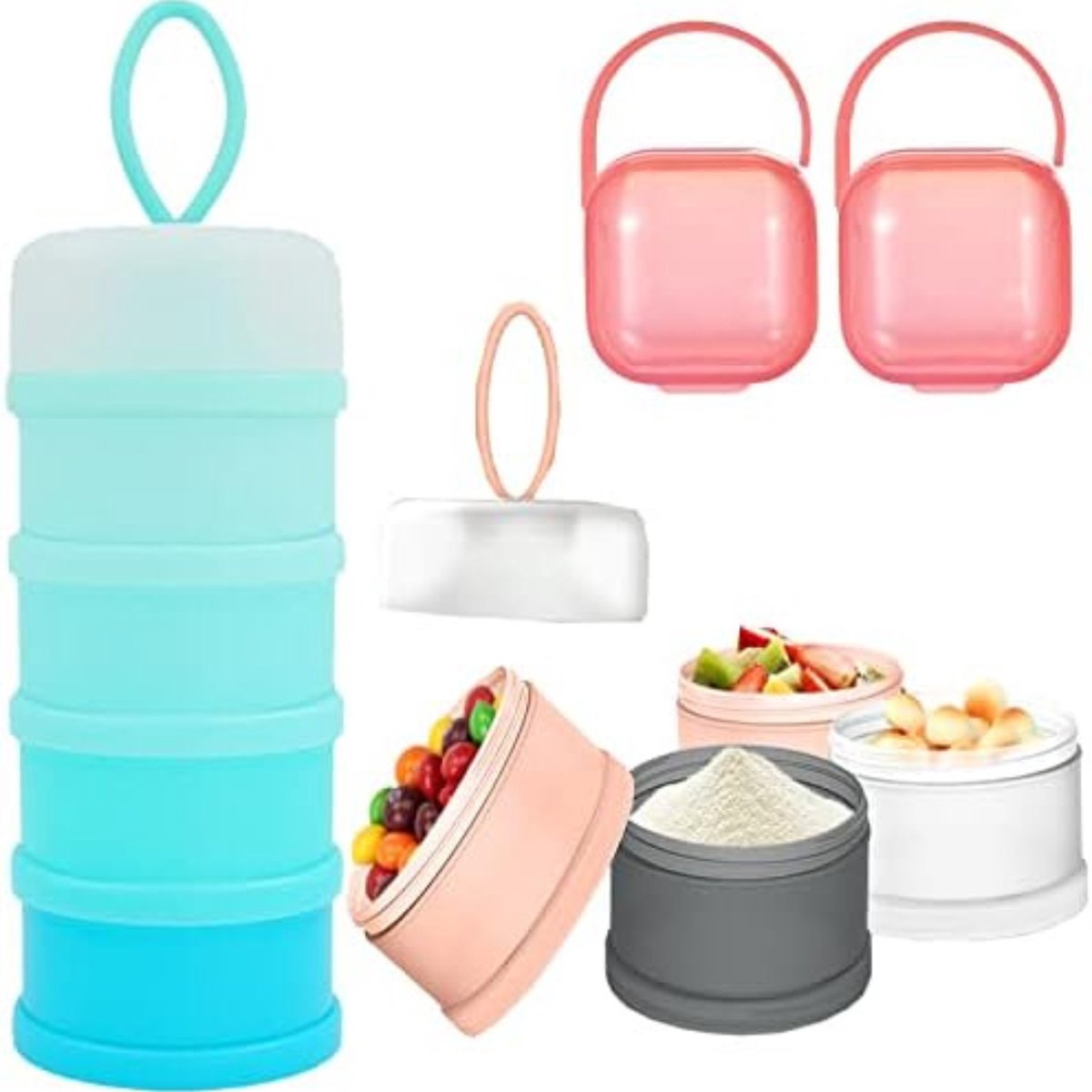 Distributeur Lait En Poudre 1700 Ml - Boîte Scellée Avec Cuillère Et Grattoir Doseur, Stockage Hermétique Pour Lait Infantile, Céréales Et Poudres