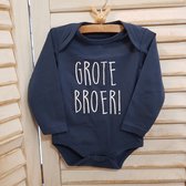 Baby rompertje grote broer jongen - Zwangerschapsaankondiging | Lange mouw | blauw | maat 74-80 zwangerschap aankondiging shirt worden zwangerschap aankondiging bekendmaking baby ik word worden