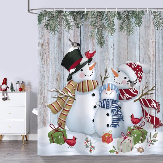 Kerstsfeer met gekleurde Kerstboom 90x180cm Tuindoek | Kerst Tuin Doek.nl