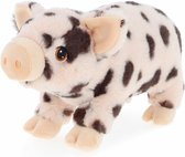 Keel Toys pluche varken/biggetje knuffeldier - roze gevlekt - lopend - 28 cm - Luxe Eco kwaliteit knuffels