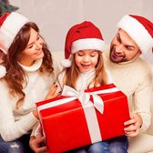 Kerstmuts, 3 stuks, rode kerstfeest, pluche kerstmuts, verdikt, kerstmanhoed voor kinderen en volwassenen