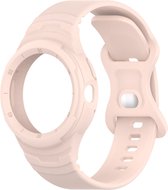 Siliconen bandje met case - geschikt voor Google Pixel Watch 2 - zacht roze