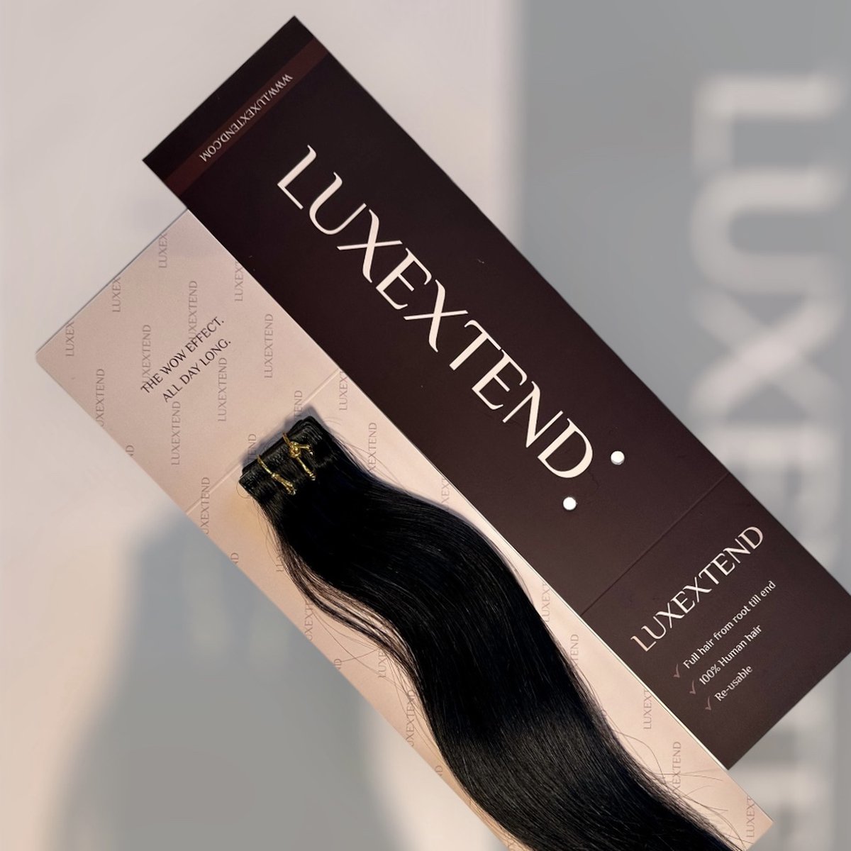 LUXEXTEND Invisible Tape Hair Extensions #1 | 10 Stuks | 25 gram