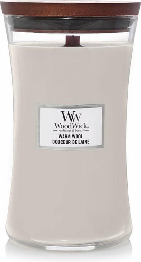 WoodWick Geurkaars Large Warm Wool 611 gr - Moederdag cadeau