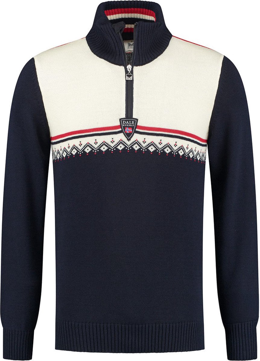Dale of Norway Lahti Sweater - Trui - Heren Navy / Off White / Red XL