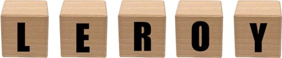Houten gepersonaliseerde naamblokken - kraamcadeau - letterblokken - geboorteblokken - per stuk van Letterflair — afbeelding 2