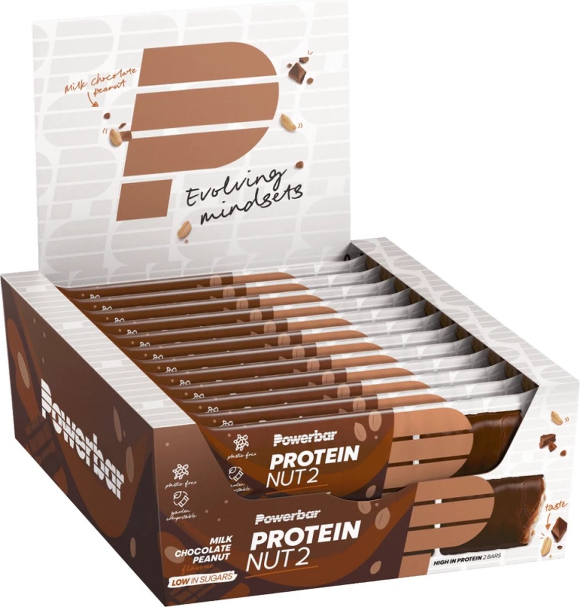 Goedkoopste Protein Nut 2 Bar (12x45g) Milk Chocolate Peanut