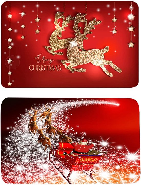 Kerst Badmat - Kerstboom Kerstman Bad Mat