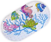 Badmat Anti Slip - Kinderen - Vissen - 70x40 cm - Voor Bad en Douche - met Zuignappen