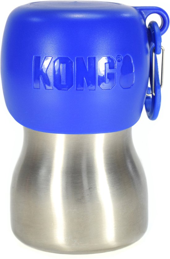 Kong h2o drinkfles rvs blauw - 280 ML