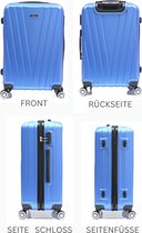 Reiskoffer - Koffer met TSA slot - Reiskoffer op wielen - Stevig ABS - 65 Liter - Road - Lichtblauw - Travelsuitcase - M