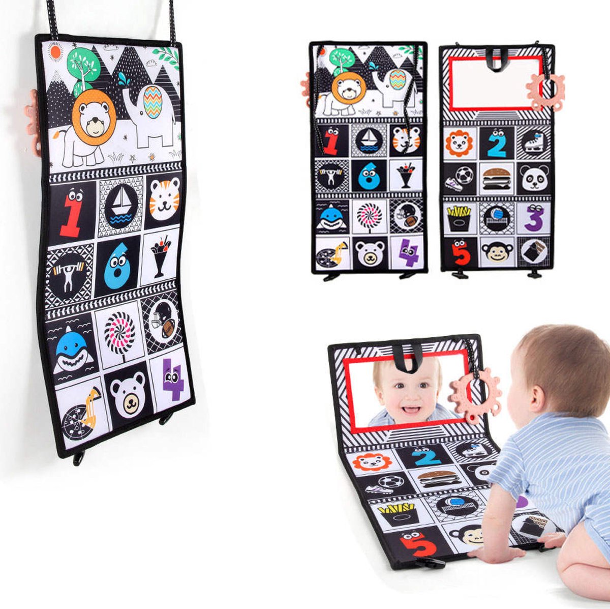 Baby Speelgoed - Baby Spiegel Mat met Bijtring - Baby mat