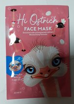 Gezichtsmasker Hi Ostrich - struisvogel - facemask - hydraterend - met granaatappel - 23 ml - grappig dierenmasker - tissue mask
