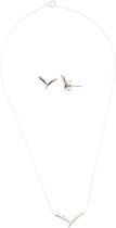Behave Set collier et boucles d'oreilles en argent clous