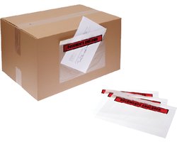 Paklijstenvelop bedrukt Documents Enclosed - Zelfklevend - 225x165mm - 1000 Stuks