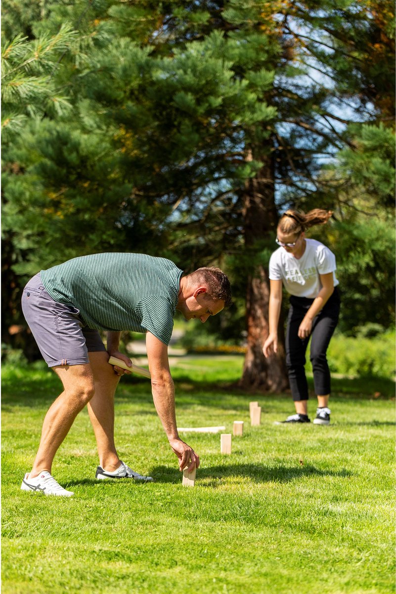 Outdoor Play Kubb spel XL -  Speelgoed - Extra grote uitvoering - Geleverd met draagzak - Inclusief spelregels — afbeelding 6
