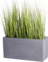 rechthoekige plantenbak | Virginia S | Grijs | L50 x B20 x H20cm | Set van 2 Stuks