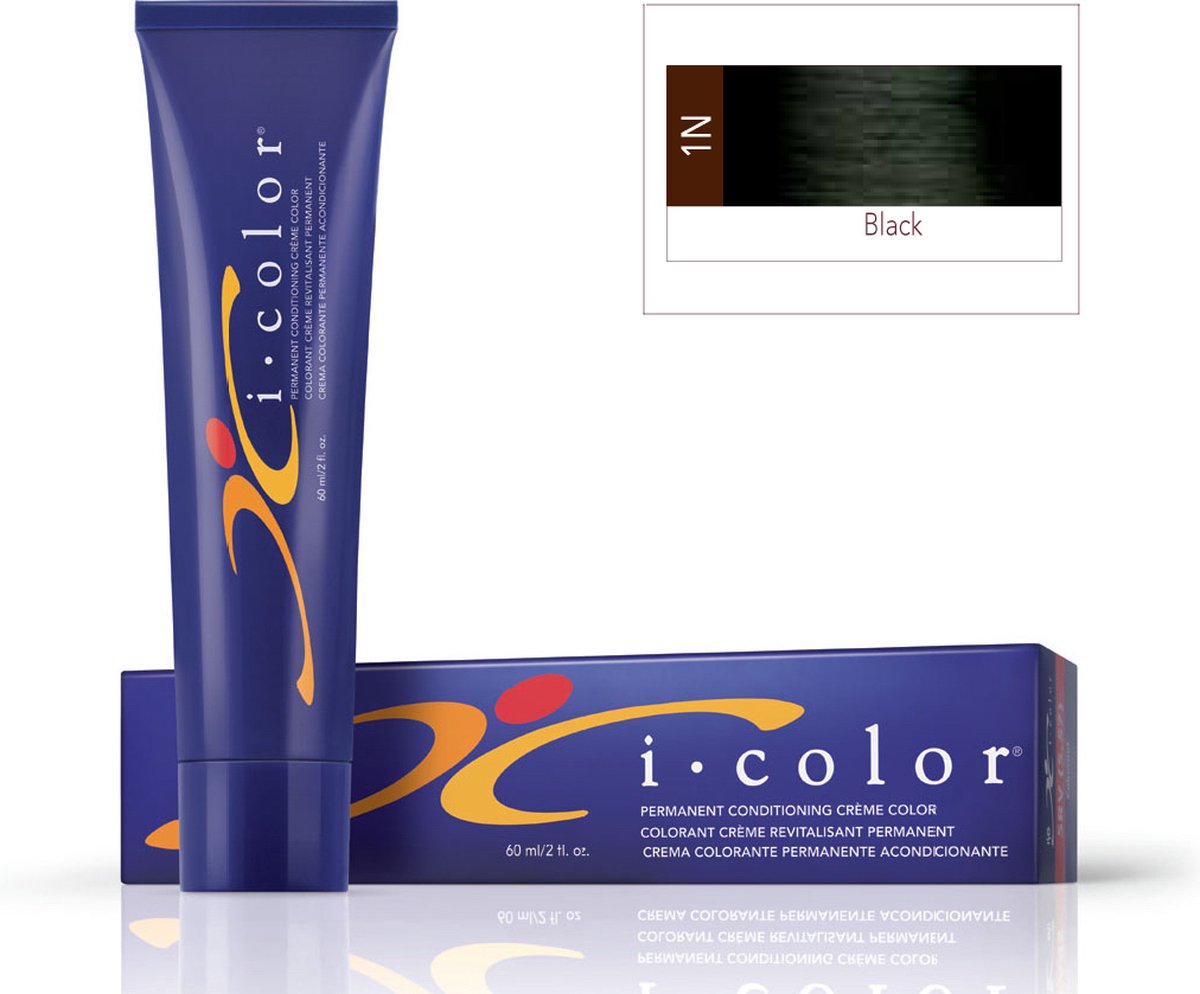 ISO i color Permanent Conditioning Crème Color 60ml 1N Black