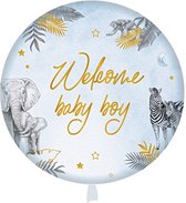 Folieballon baby safari blauw