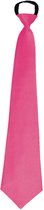Funny Fashion Carnaval verkleed accessoires stropdas - roze - polyester - heren/dames
