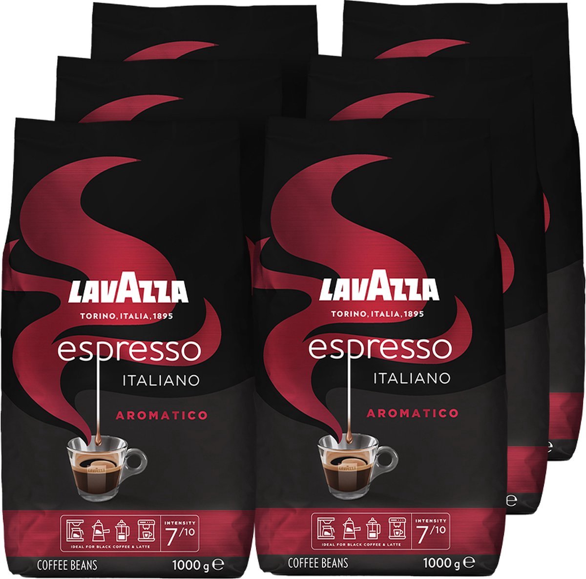Lavazza Aromatico koffiebonen 1kg x6
