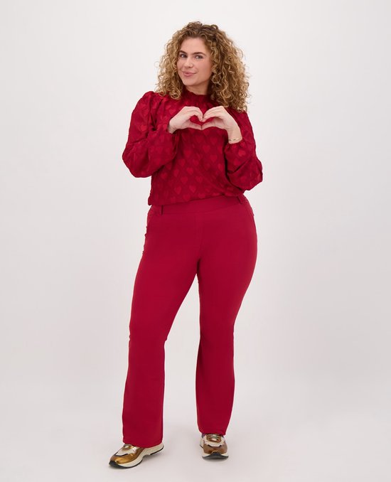 Rode Broek Pantalon van Je m appelle Dames Plus Size Travelstof 48 1 maat. bol