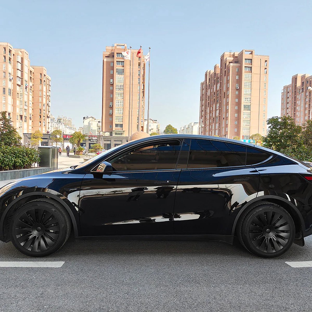 Enjoliveur/moyeu/enjoliveur Tesla Model Y 19 pouces - Type Vortex à turbine  Uber