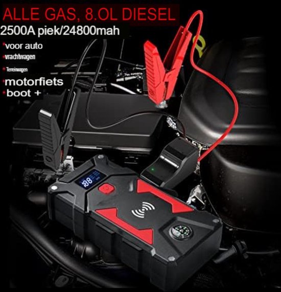 Startkabels Met Accu Jumpstarter Voor Auto Starthulp bol