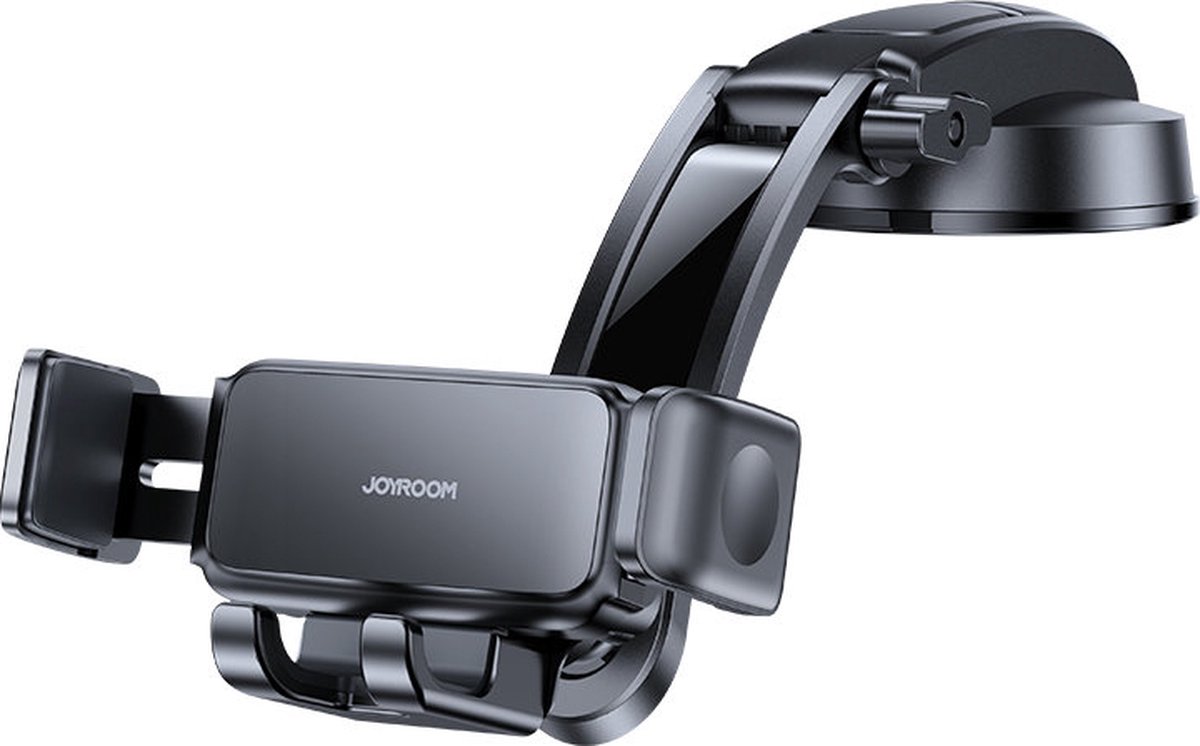 Joyroom Auto Mechanische Gravity Telefoonhouder met Verstelbare Arm voor Dashboard en Voorruit Zwart