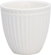 GreenGate Espressokopje (mini latte cup) Alice wit 125 ml - Ø 7 cm - Espresso kopje porselein