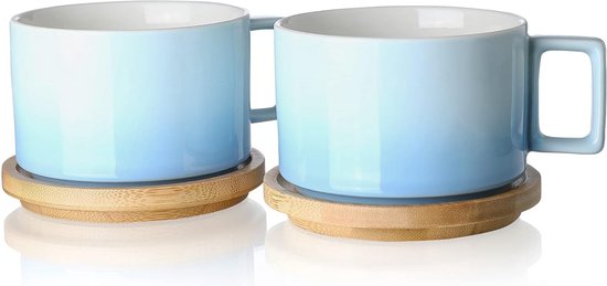 MALACASA Mokken Set van 6, 560ML Porselein Marmer Grijs Koffiemok Theemok, Keramische Bekers met Handvat voor Sap, Latte, Cappuccino, Cacao, Vaatwasser & Magnetron Veilig, Serie REG